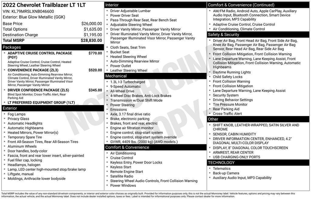 Certified 2022 Chevrolet Trailblazer LT SUV