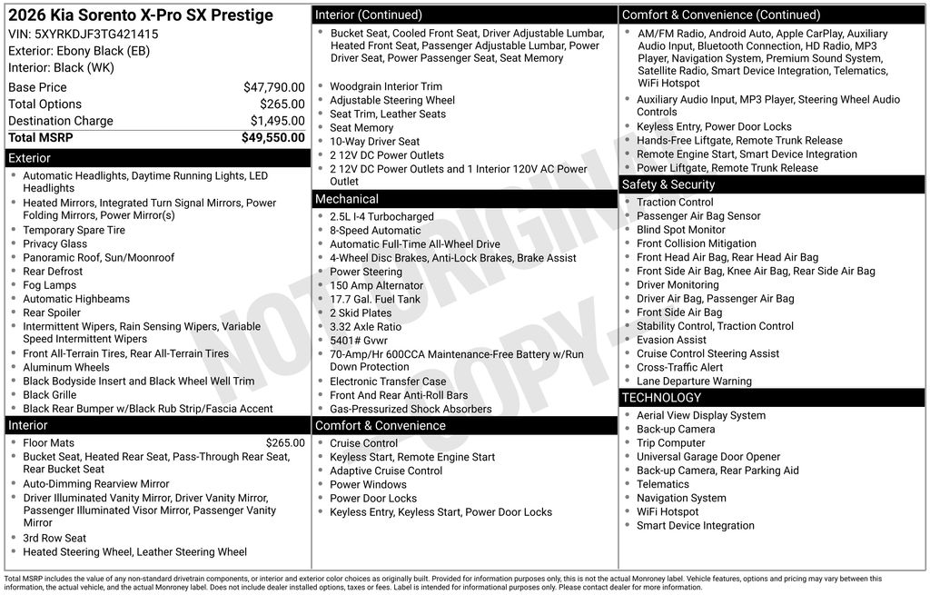 2026 Kia Sorento X-Pro SX Prestige - Photo 11