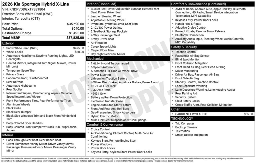 New 2026 Kia Sportage Hybrid X-Line SUV
