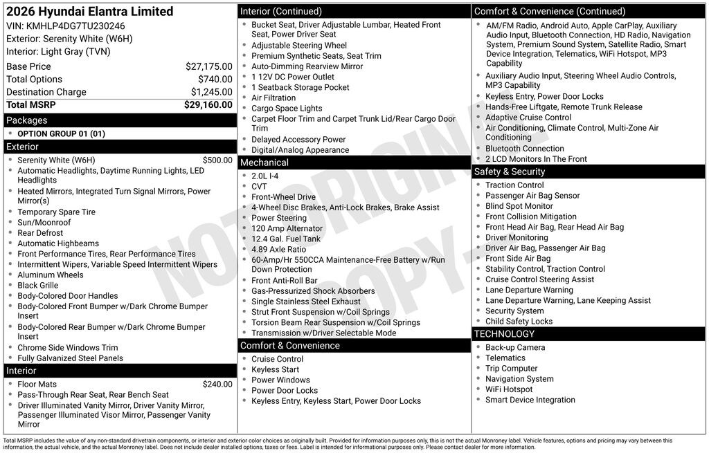 Used 2026 Hyundai Elantra Limited Sedan
