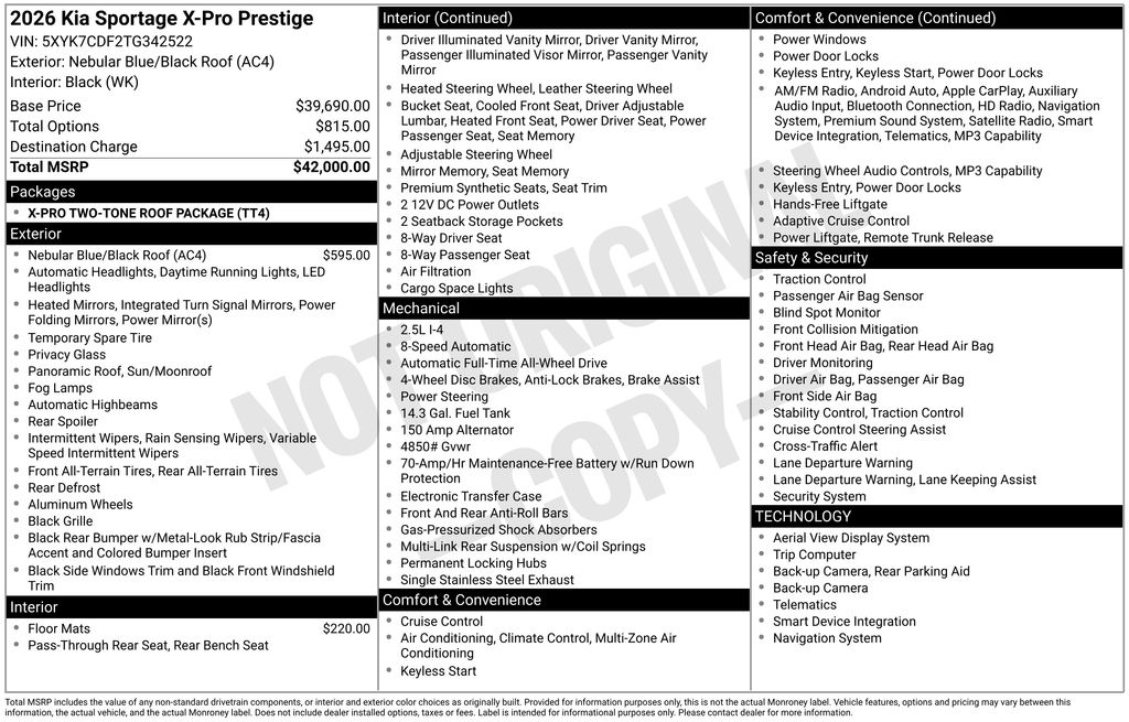2026 Kia Sportage X-Pro Prestige - Photo 11