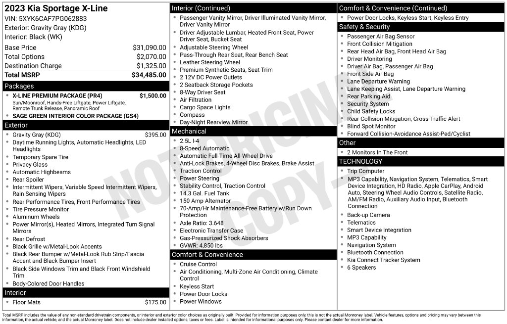 Certified 2023 Kia Sportage X-Line SUV