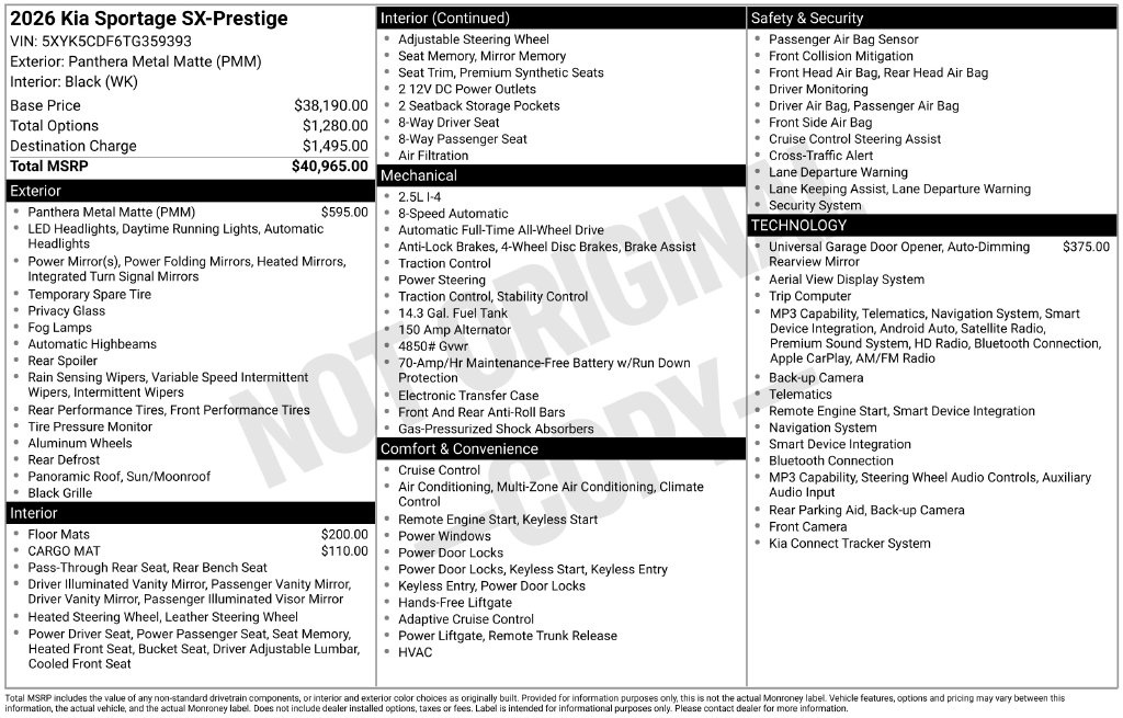 Certified 2026 Kia Sportage SX-Prestige SUV