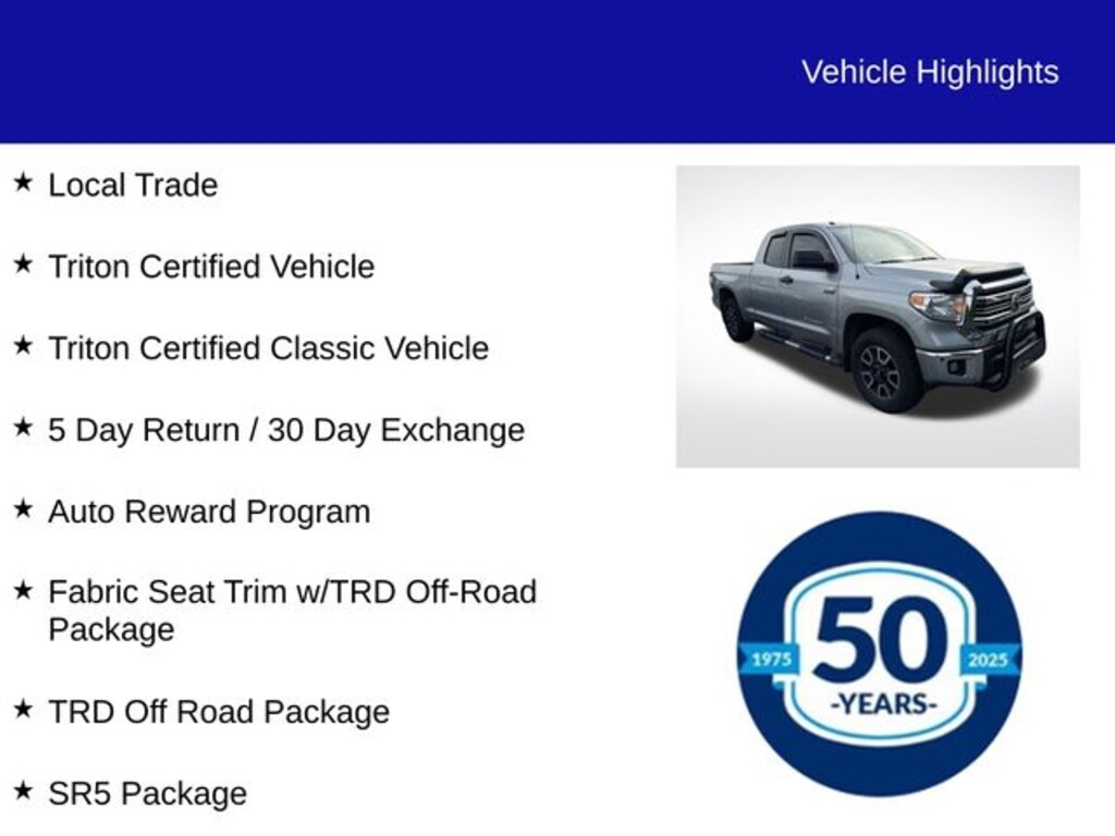 Certified 2017 Toyota Tundra SR5 Truck Double Cab