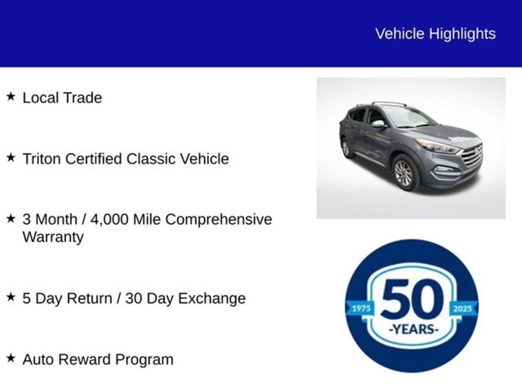 Certified 2018 Hyundai Tucson SEL Plus SUV