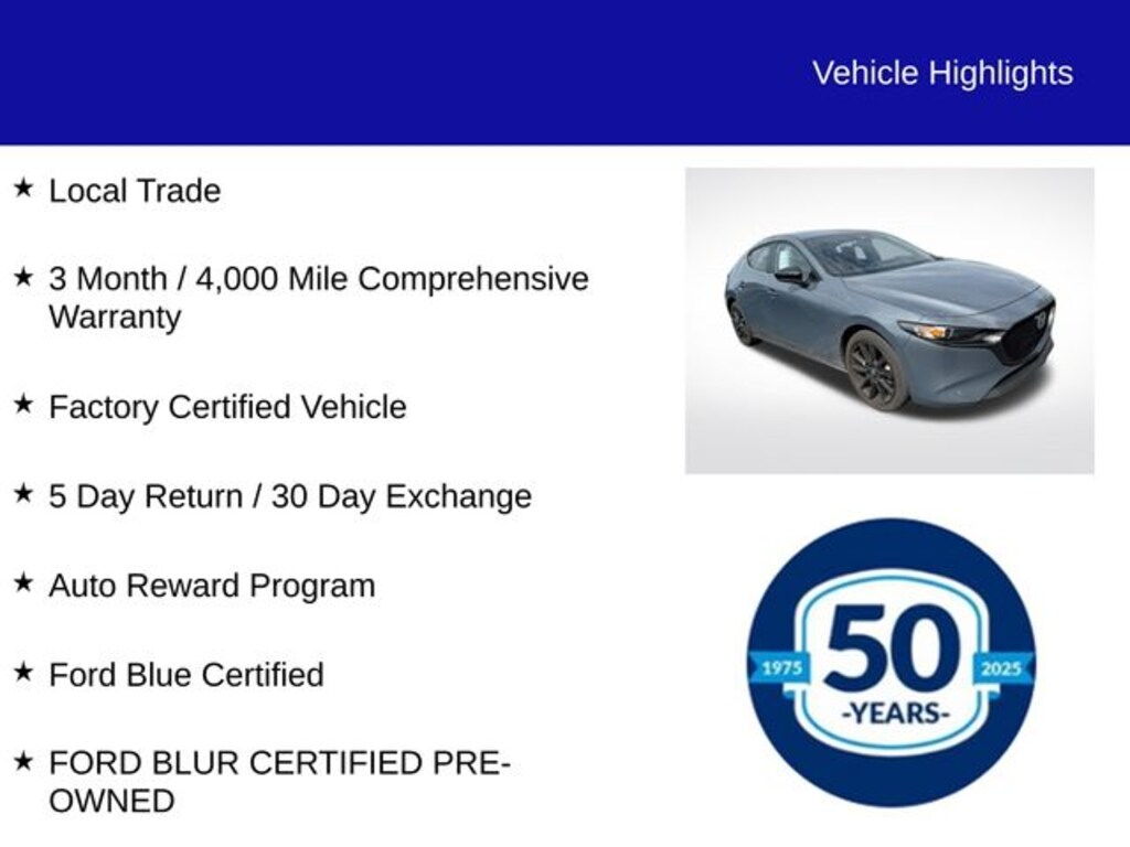 Certified 2023 Mazda Mazda3 2.5 S Carbon Edition Hatchback