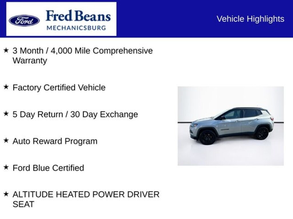 Certified 2022 Jeep Compass Altitude SUV