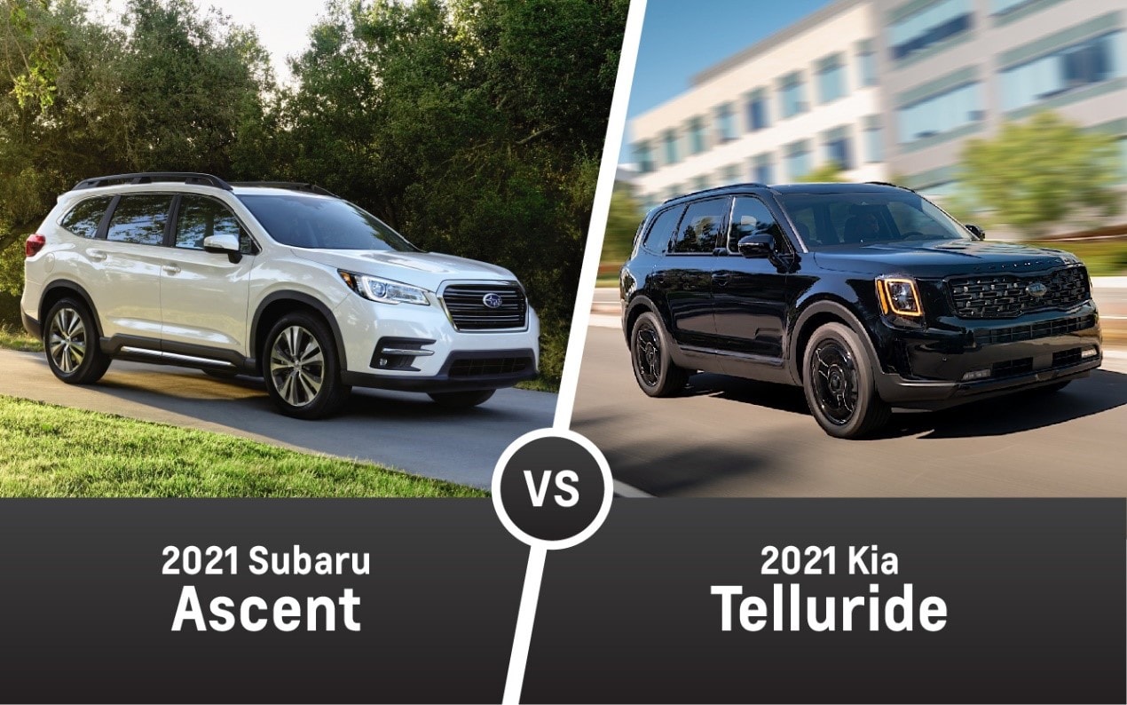 Subaru Ascent vs. Kia Telluride Comparing Fullsize 2021 SUVs