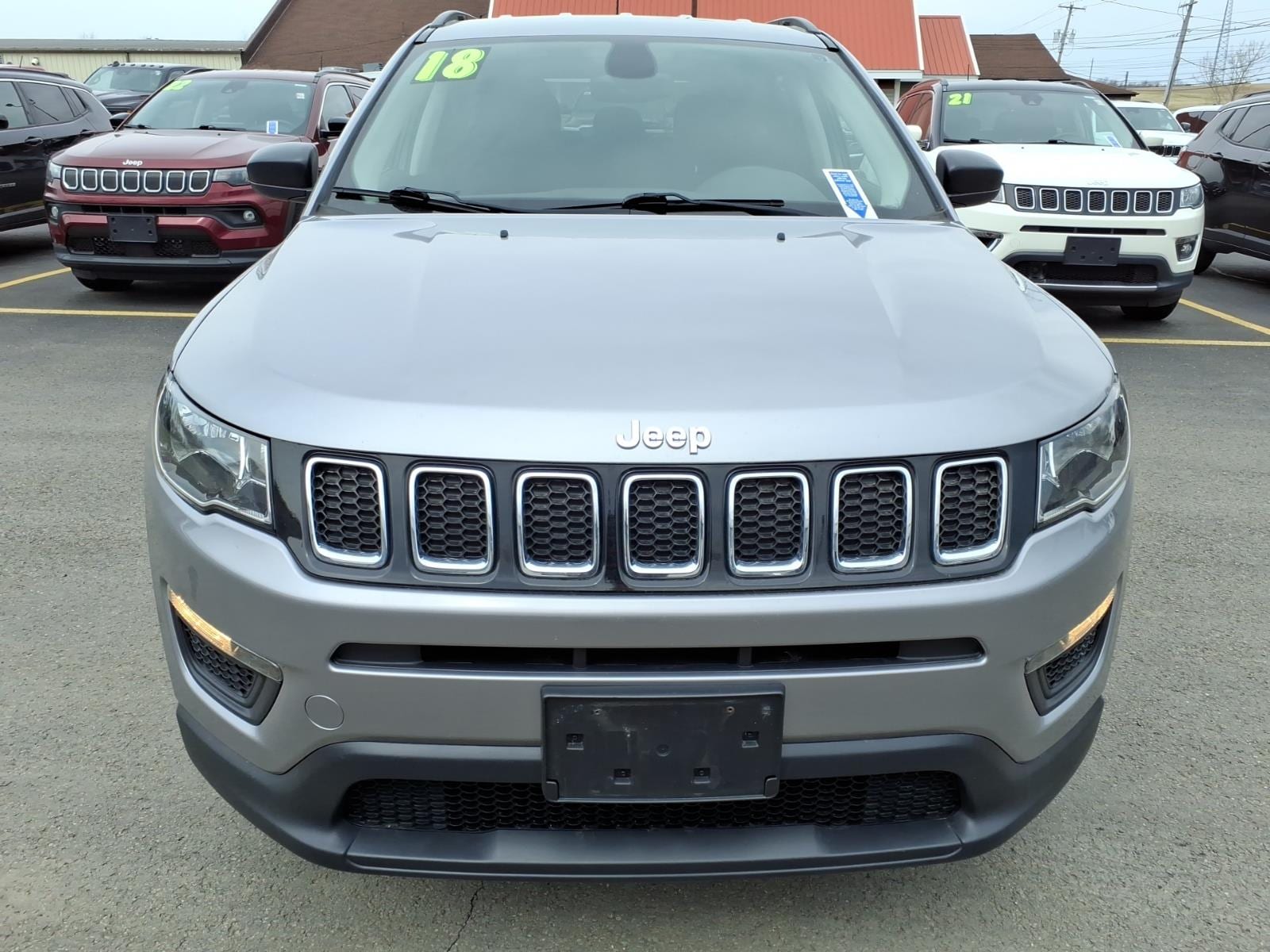 Used 2018 Jeep Compass Sport with VIN 3C4NJDAB3JT127078 for sale in Perry, NY