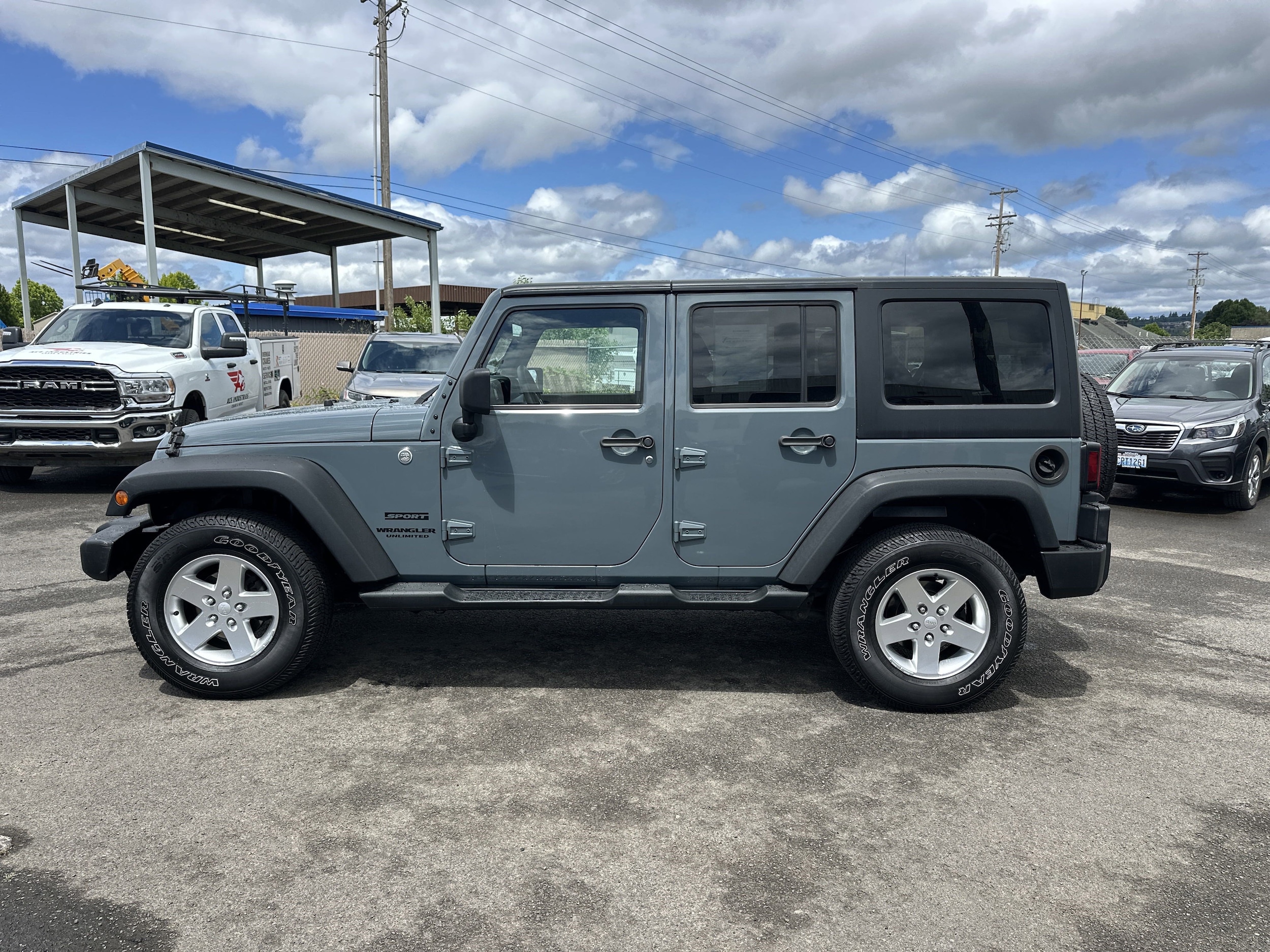 Used 2014 Jeep Wrangler Unlimited Sport with VIN 1C4BJWDG1EL120332 for sale in Longview, WA