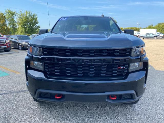 Used 2021 Chevrolet Silverado 1500 Custom with VIN 1GCPYCEF8MZ317161 for sale in Nappanee, IN