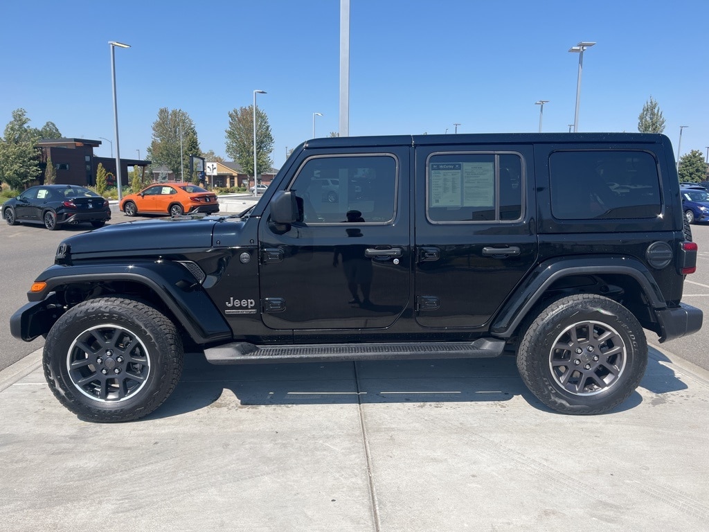 Certified 2021 Jeep Wrangler Unlimited Sahara 80th Anniversary with VIN 1C4HJXEGXMW613289 for sale in Pasco, WA