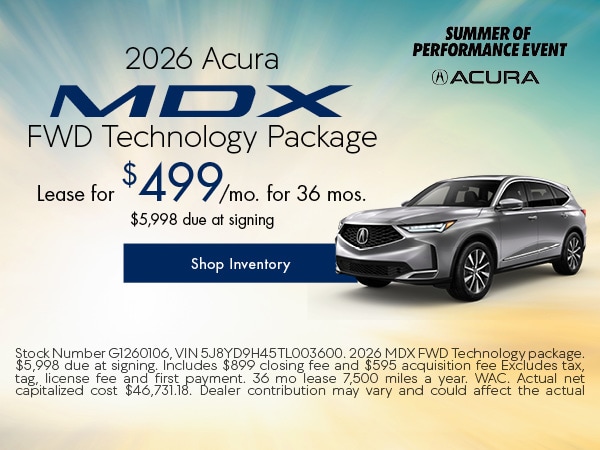 New Acura Specials in Newnan, GA | McDaniels Acura