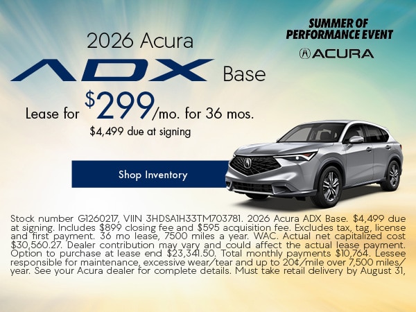 Acura Lease Deals & Low APR Finance Offers Newnan, Georgia