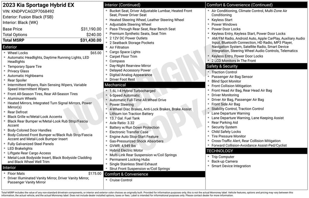 Used 2023 Kia Sportage Hybrid EX SUV