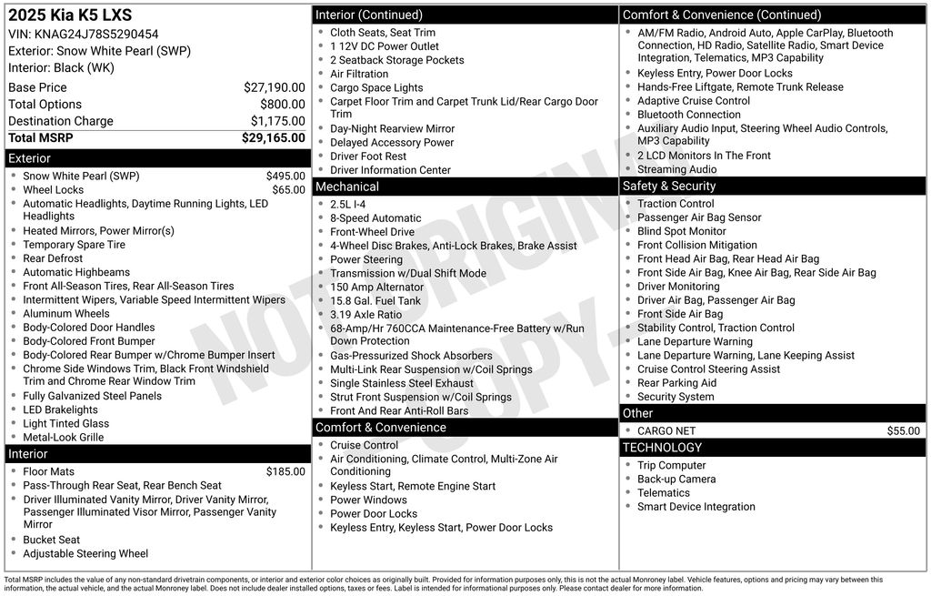 2025 Kia K5 LXS's photo
