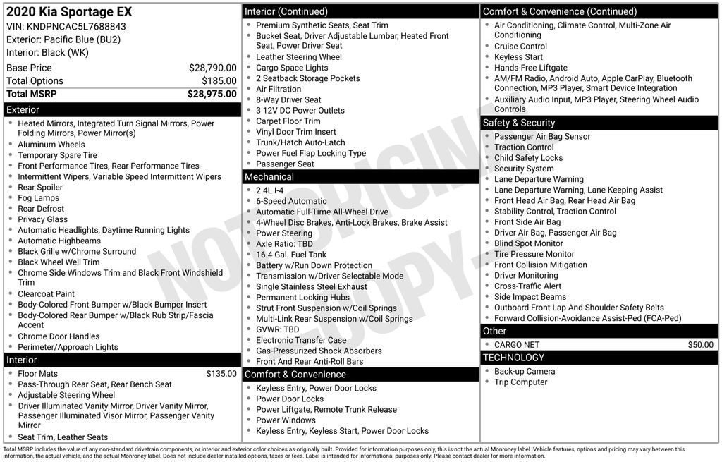 Used 2020 Kia Sportage EX SUV