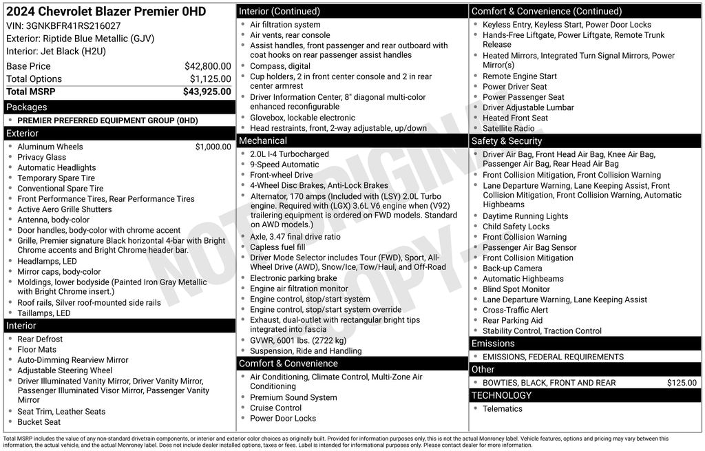 Used 2024 Chevrolet Blazer Premier SUV