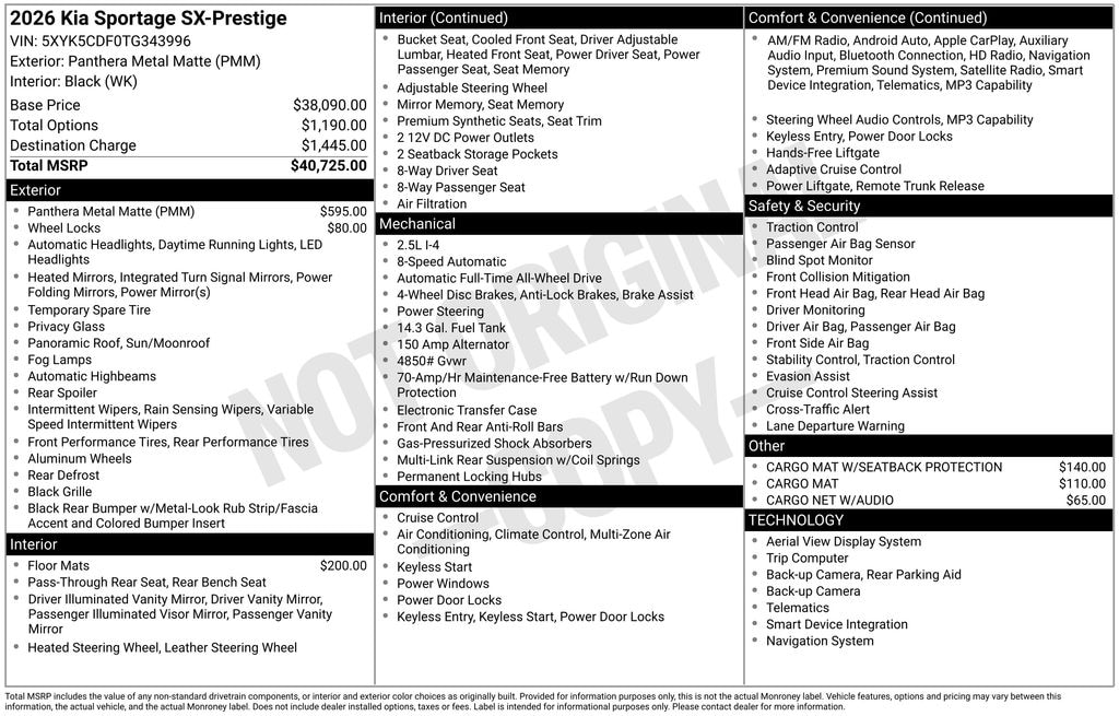 New 2026 Kia Sportage SX-Prestige SUV