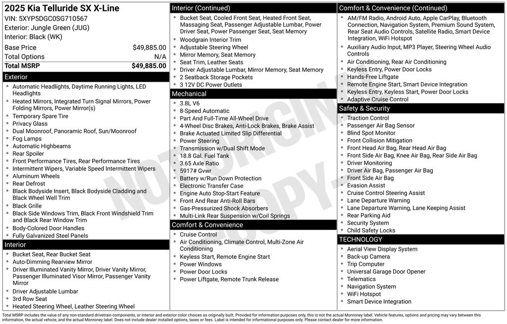 New 2025 Kia Telluride SX X-Line SUV