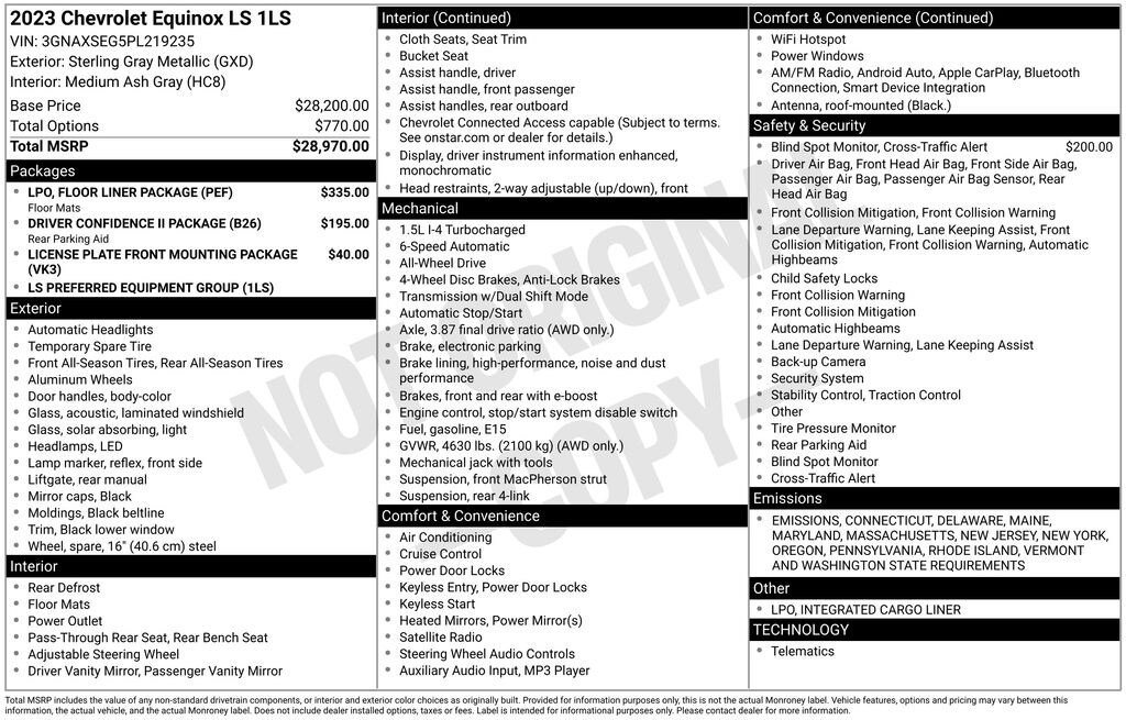 Used 2023 Chevrolet Equinox LS SUV