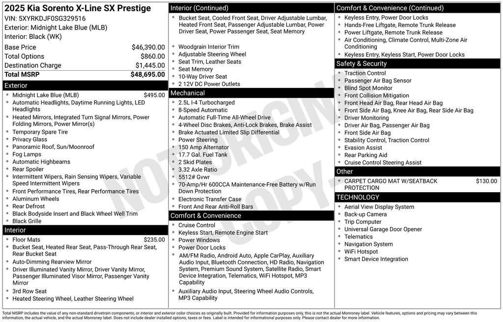 2025 Kia Sorento X-Line SX Prestige's photo