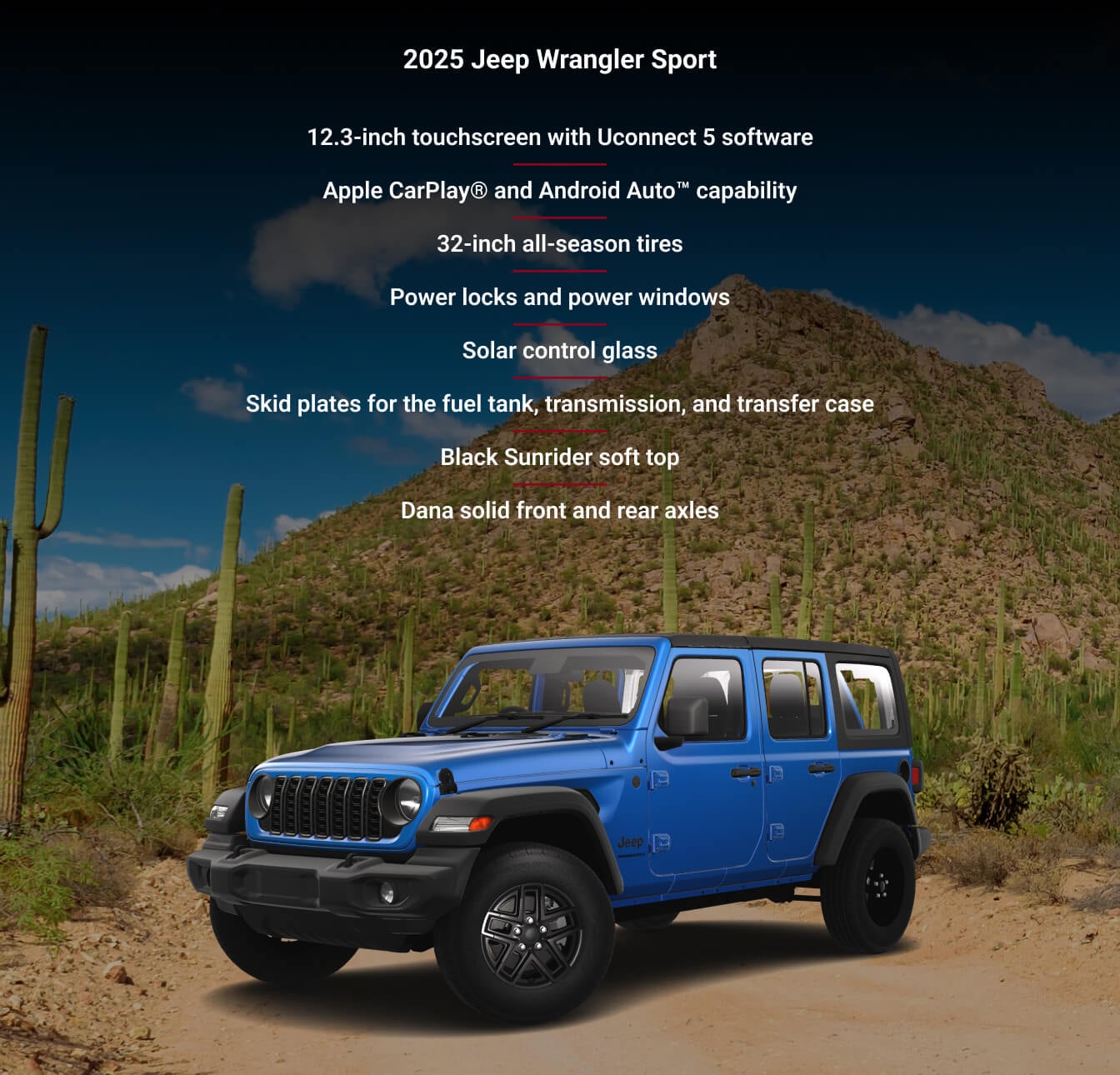 Jeep Wrangler 4-Door Sport in Hydro Blue Pearl Coat PBJ