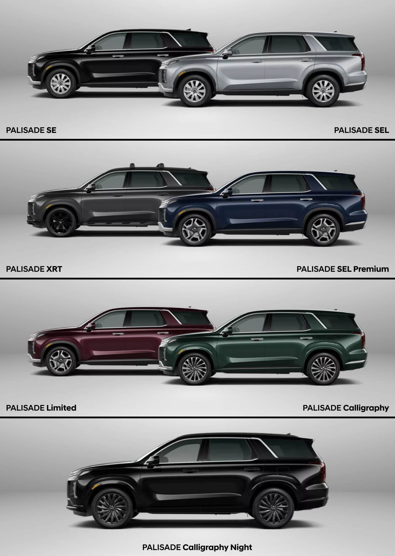 New Hyundai Palisade for Sale: Trim Levels