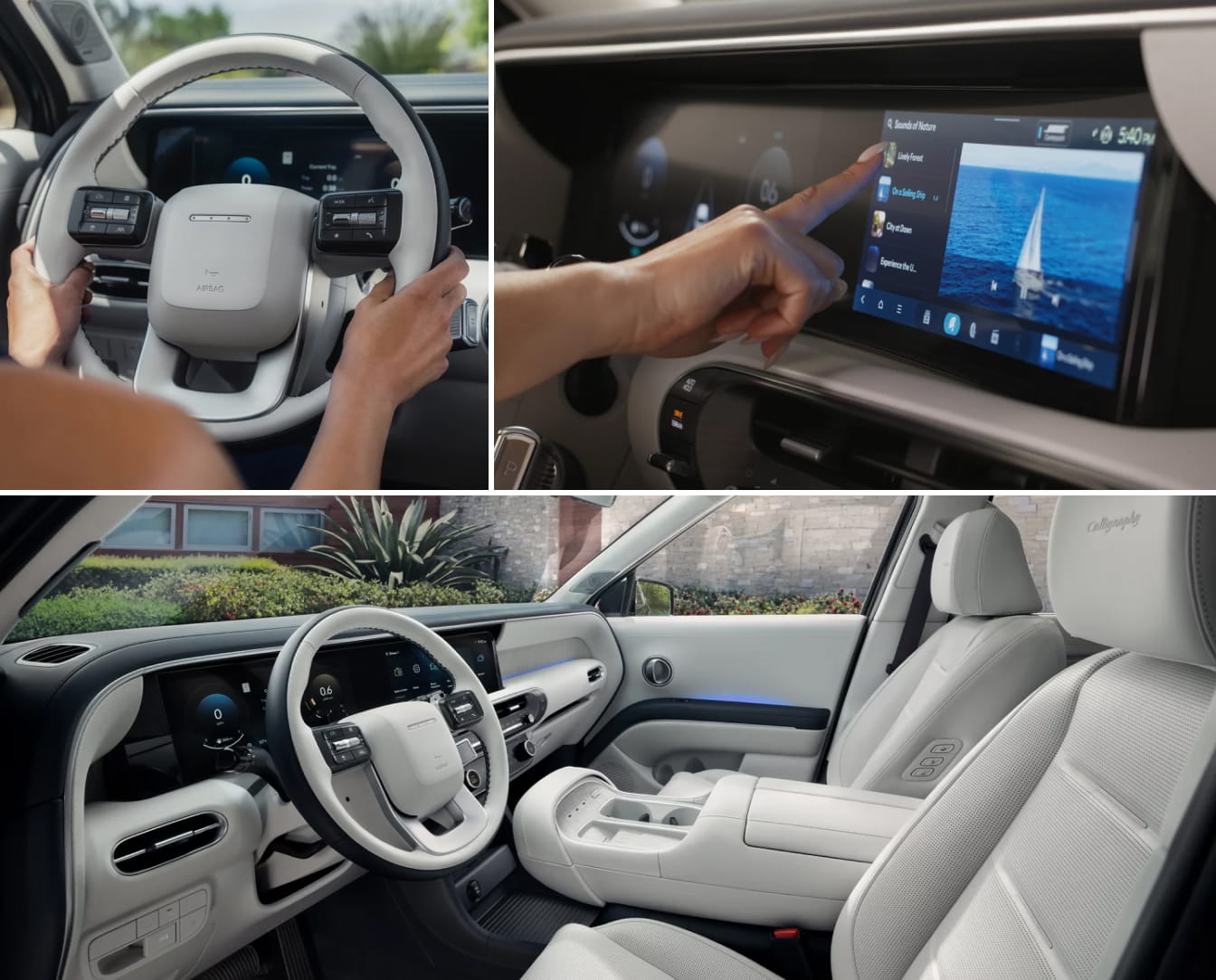 2026 Hyundai PALISADE Hybrid Nappa leather seating surfaces.