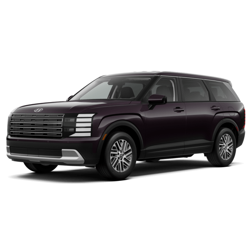 2026 Hyundai PALISADE SE in Galaxy Maroon in three-quarter side angle.