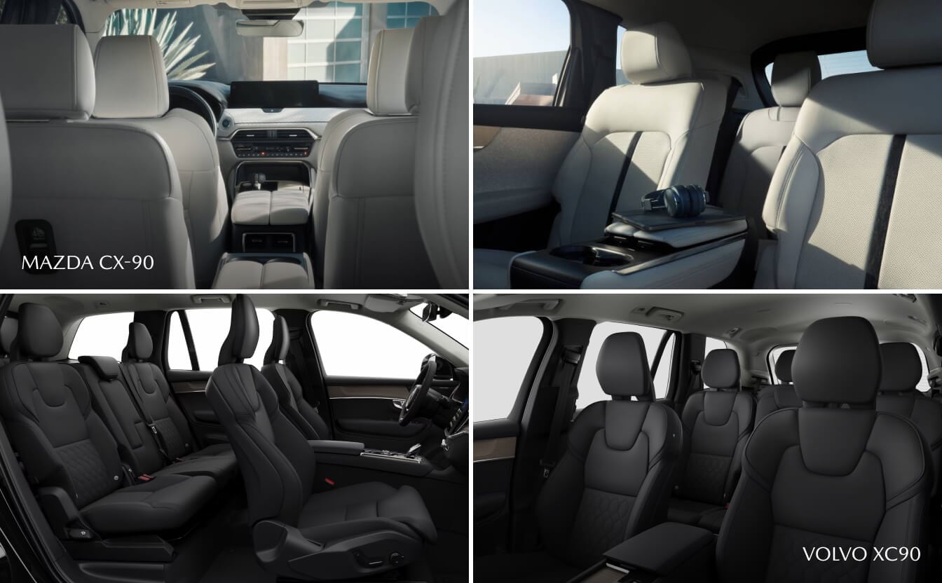 Mazda CX-90 vs. Volvo XC90 Size: The Three-Row Measurements You Need