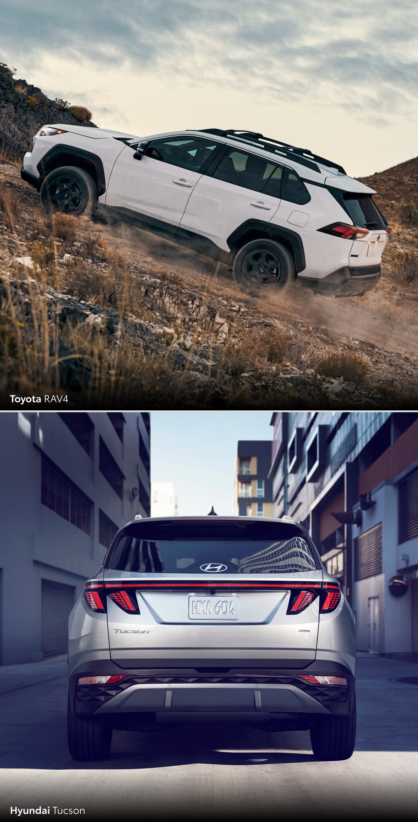 Toyota RAV4 vs. Hyundai Tucson Size