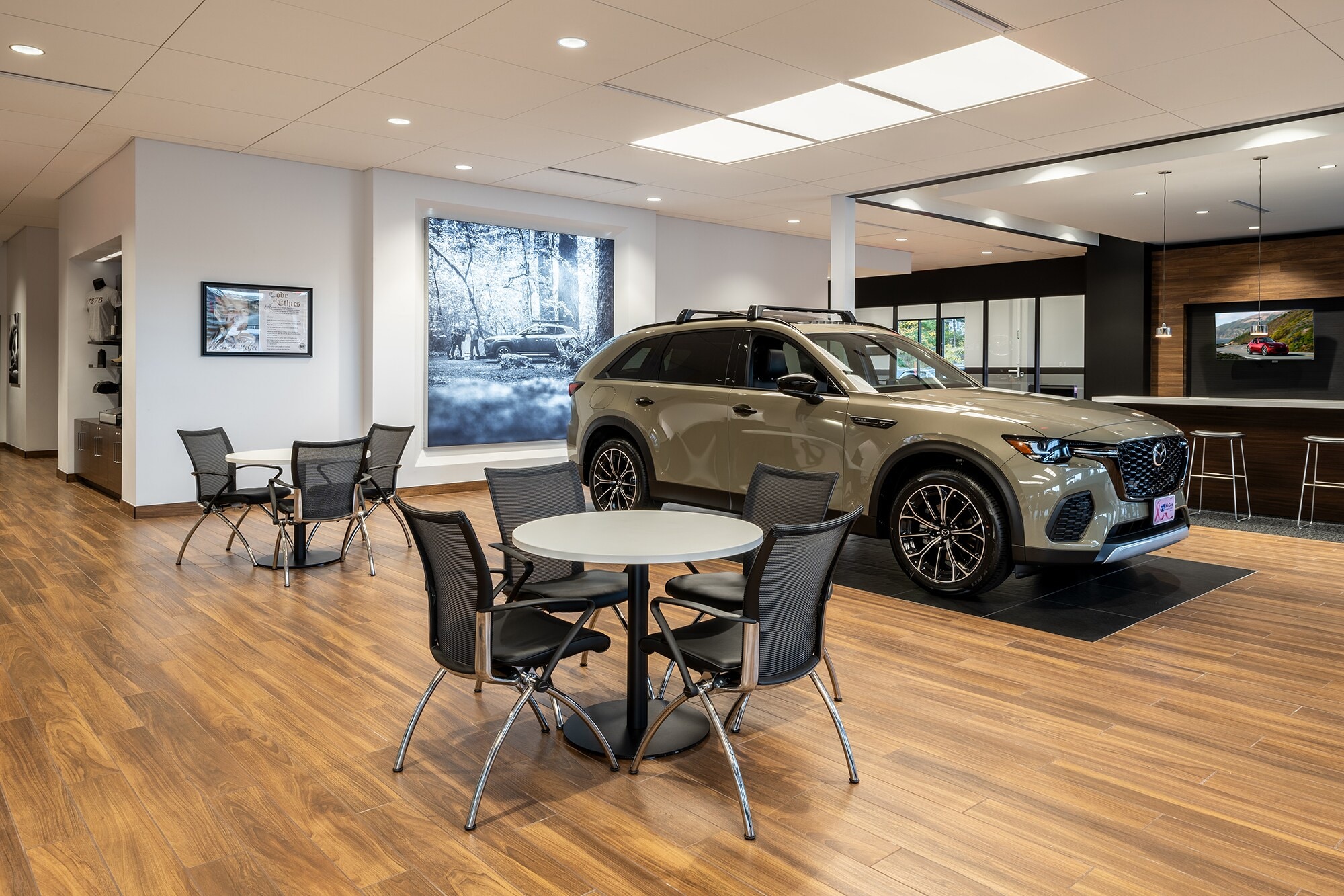 Showroom interior at McGee Mazda Claremont in Claremont, New Hampshire