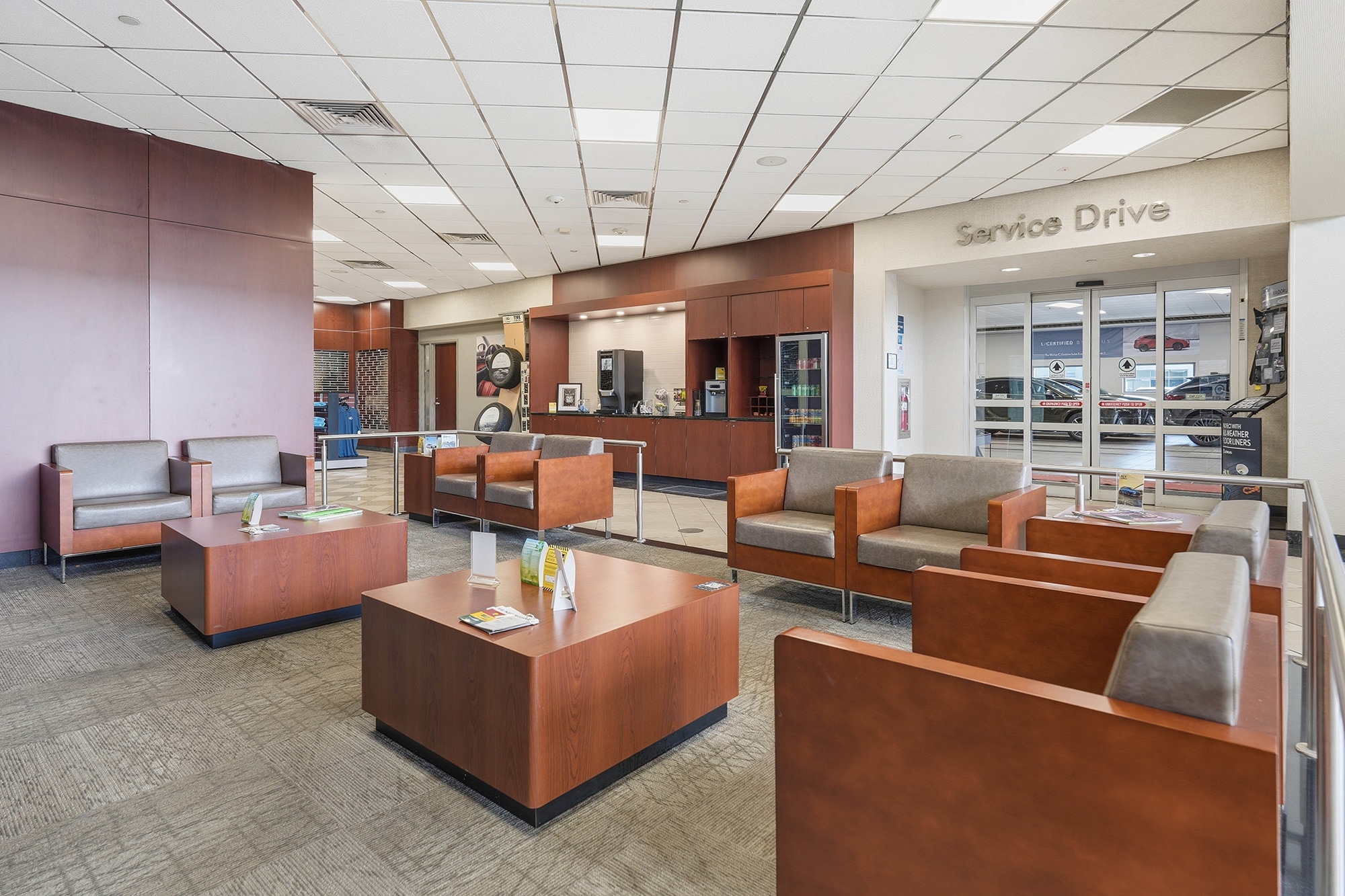 Customer waiting lounge at Lexus of Warwick in Warwick, Rhode Island