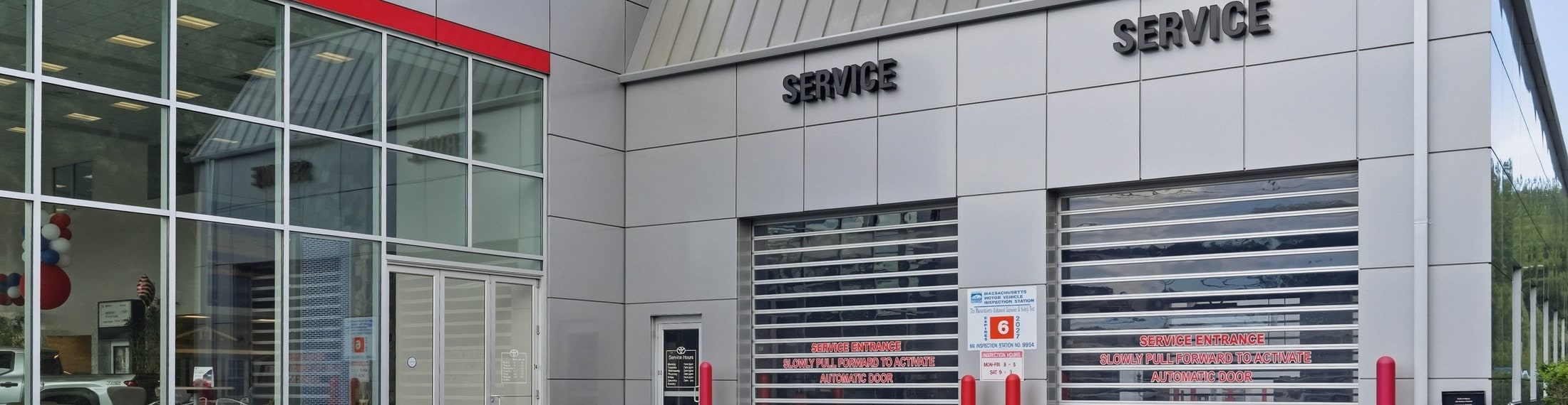 Service entrance at McGee Toyota of Hanover, Massachusetts
