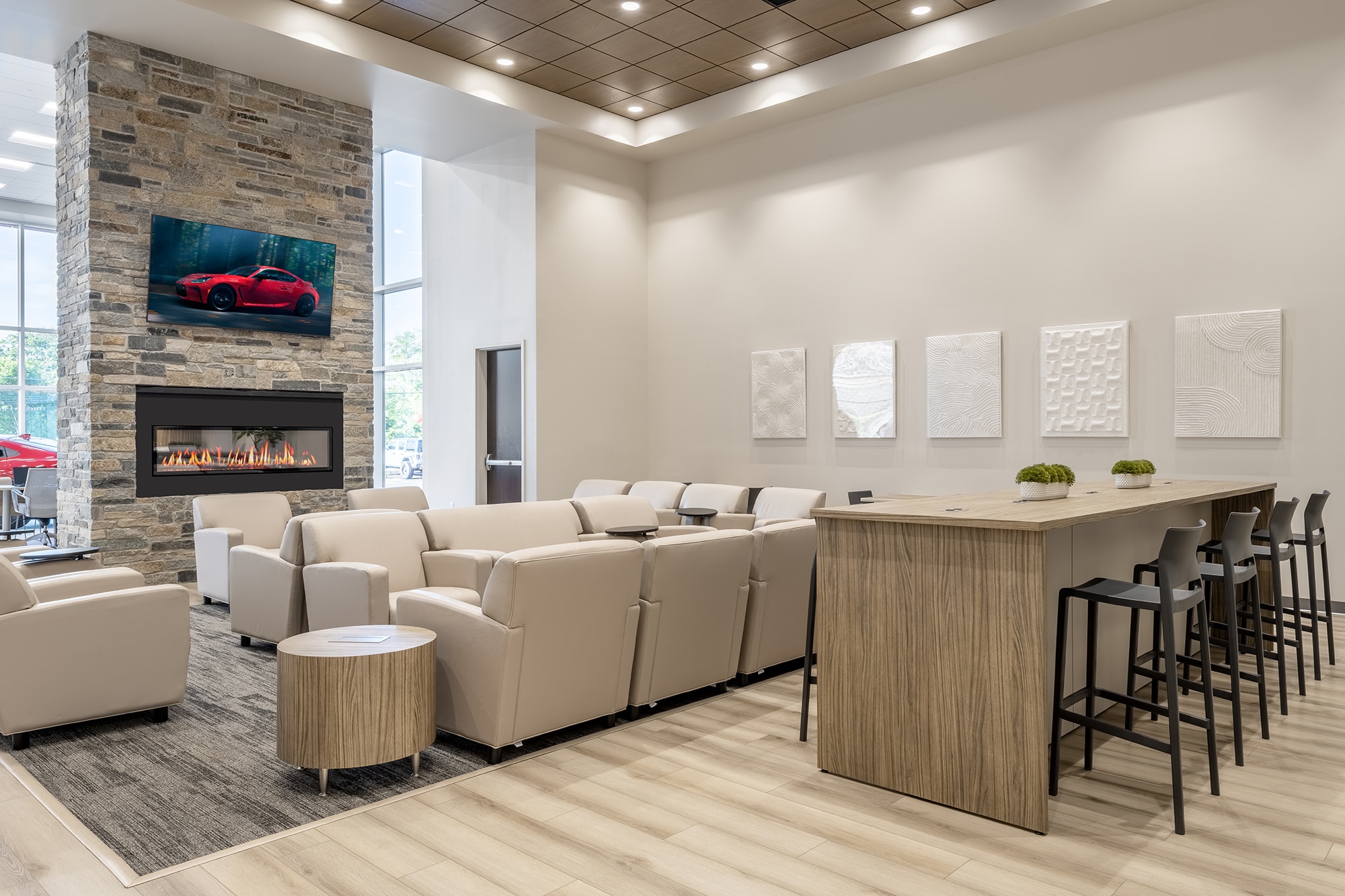 Customer waiting lounge at McGee Toyota of Putnam in Putnam, Connecticut