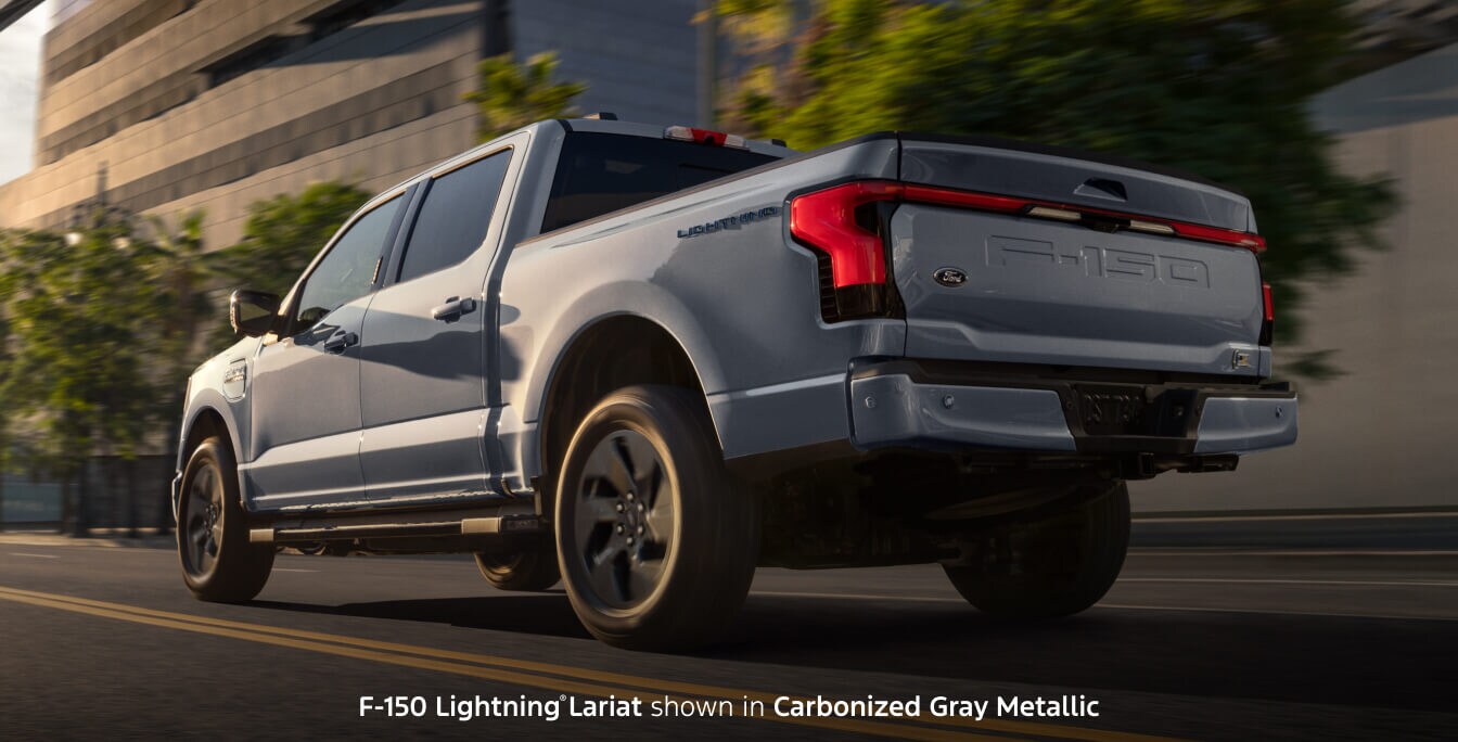 F-150 Lightning Lariat shown in Carbonized Gray Metallic