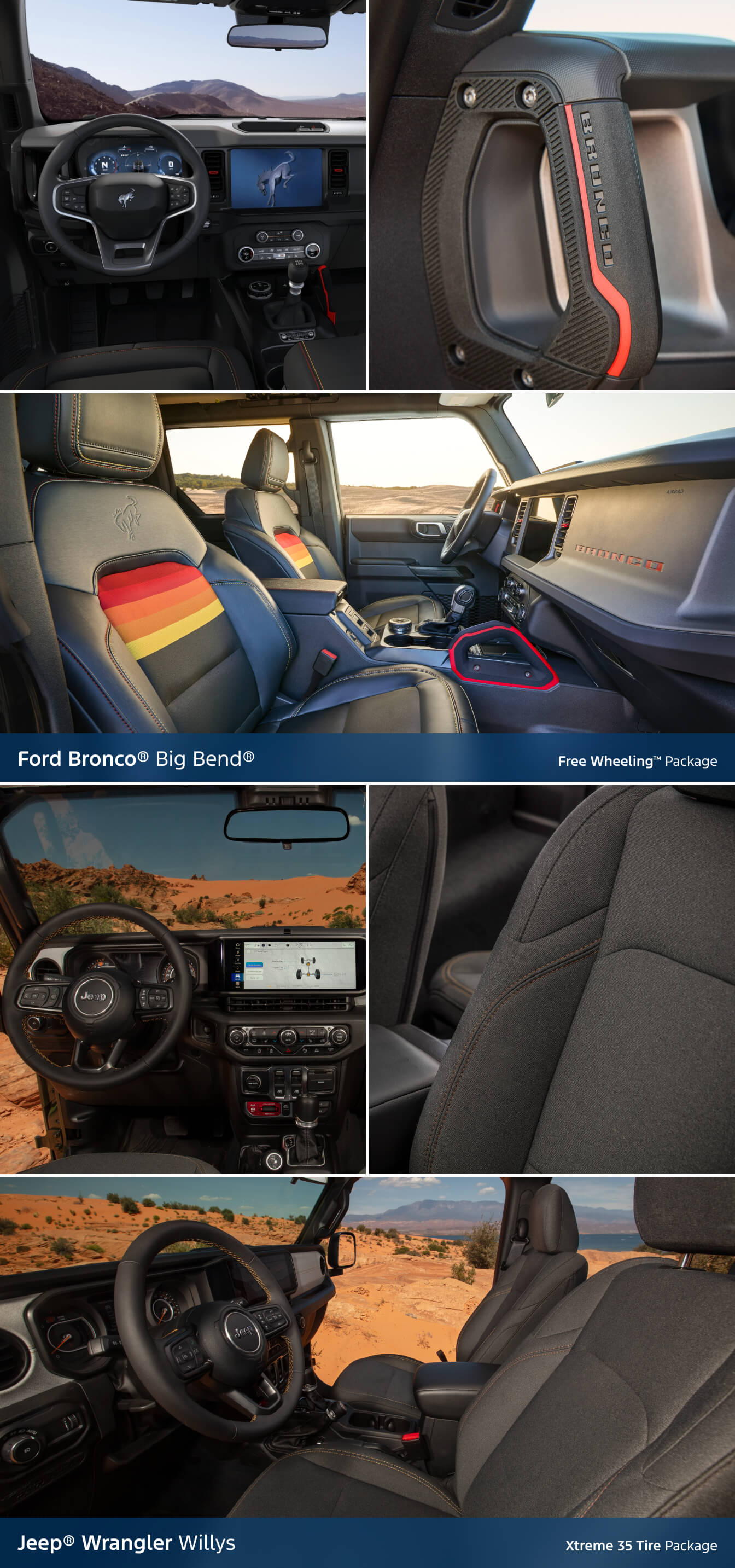 Ford Bronco vs. Jeep Wrangler Specs & Off-Roading