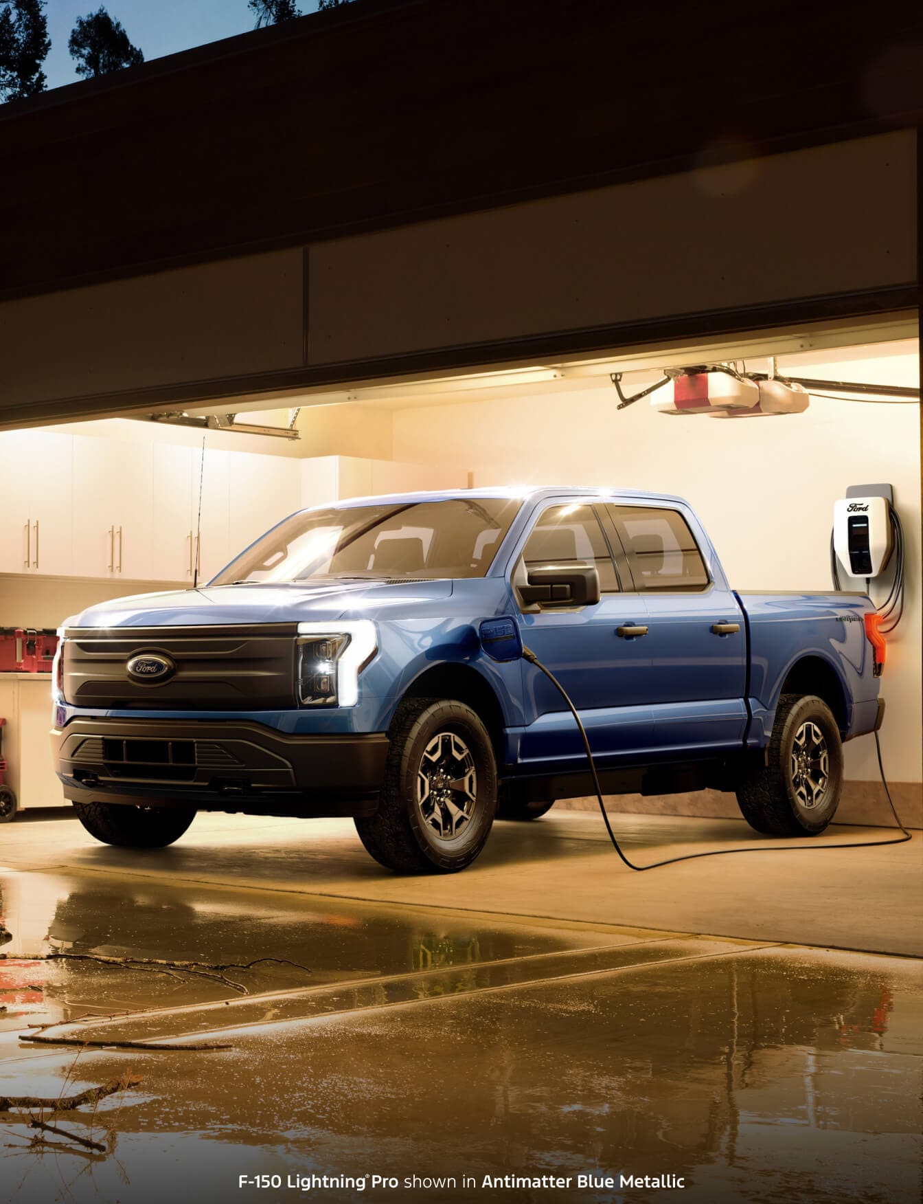 F-150 Lightning Pro shown in Antimatter Blue Metallic
