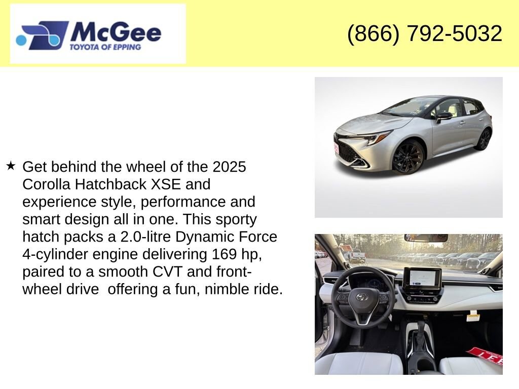 New 2025 Toyota Corolla Hatchback XSE XSE 5DrHATCHBACK