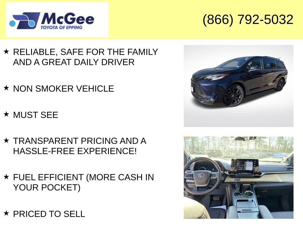 Certified 2022 Toyota Sienna Platinum Van Passenger Van