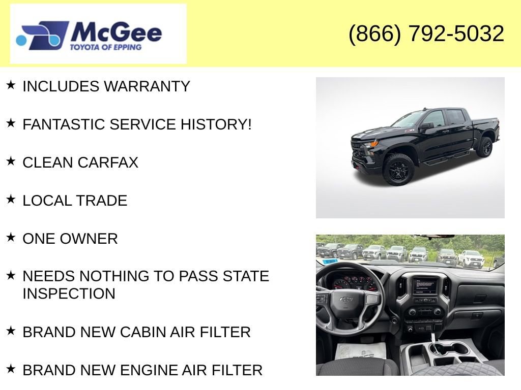 Used 2024 Chevrolet Silverado 1500 Custom Trail Boss Truck Crew Cab