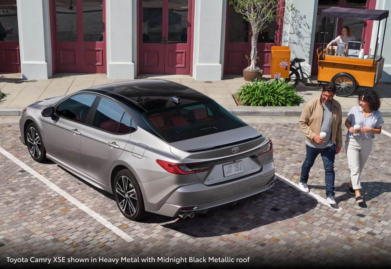 Toyota Camry XSE shown in Heavy Metal with Midnight Black Metallic roof