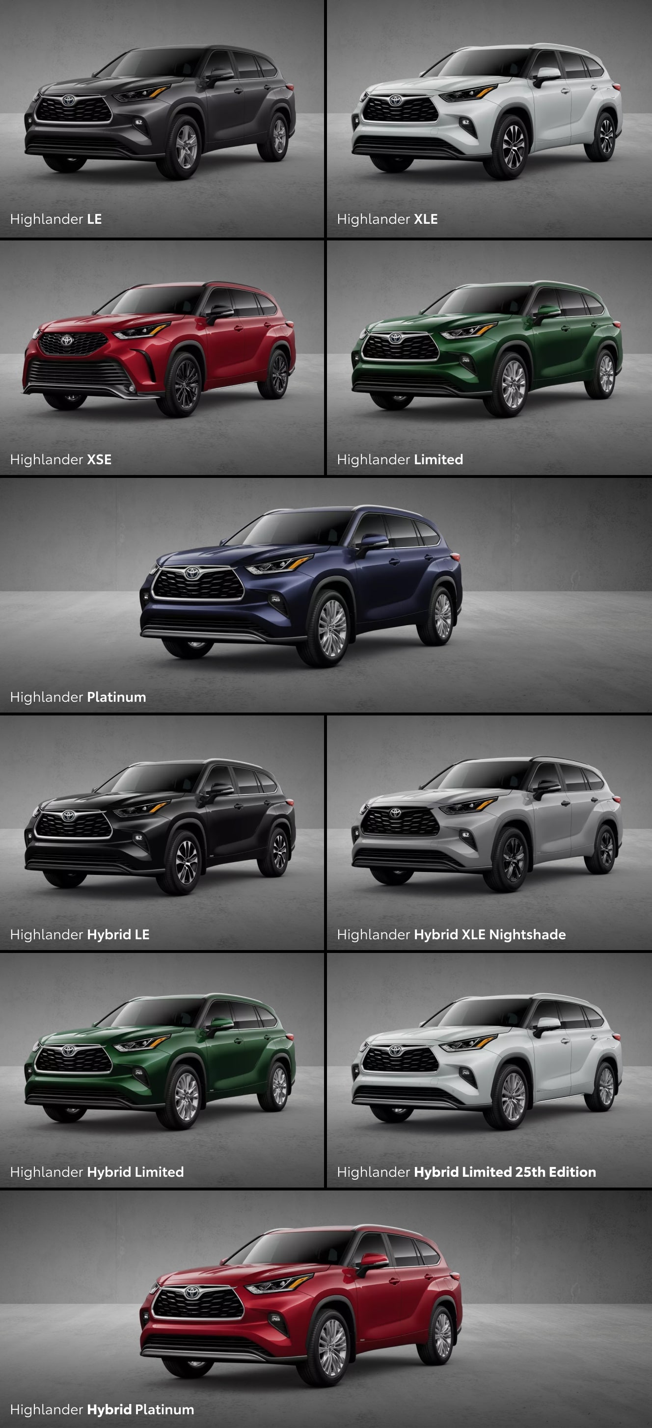 Subaru Ascent vs. Toyota Highlander Price & Trim Levels