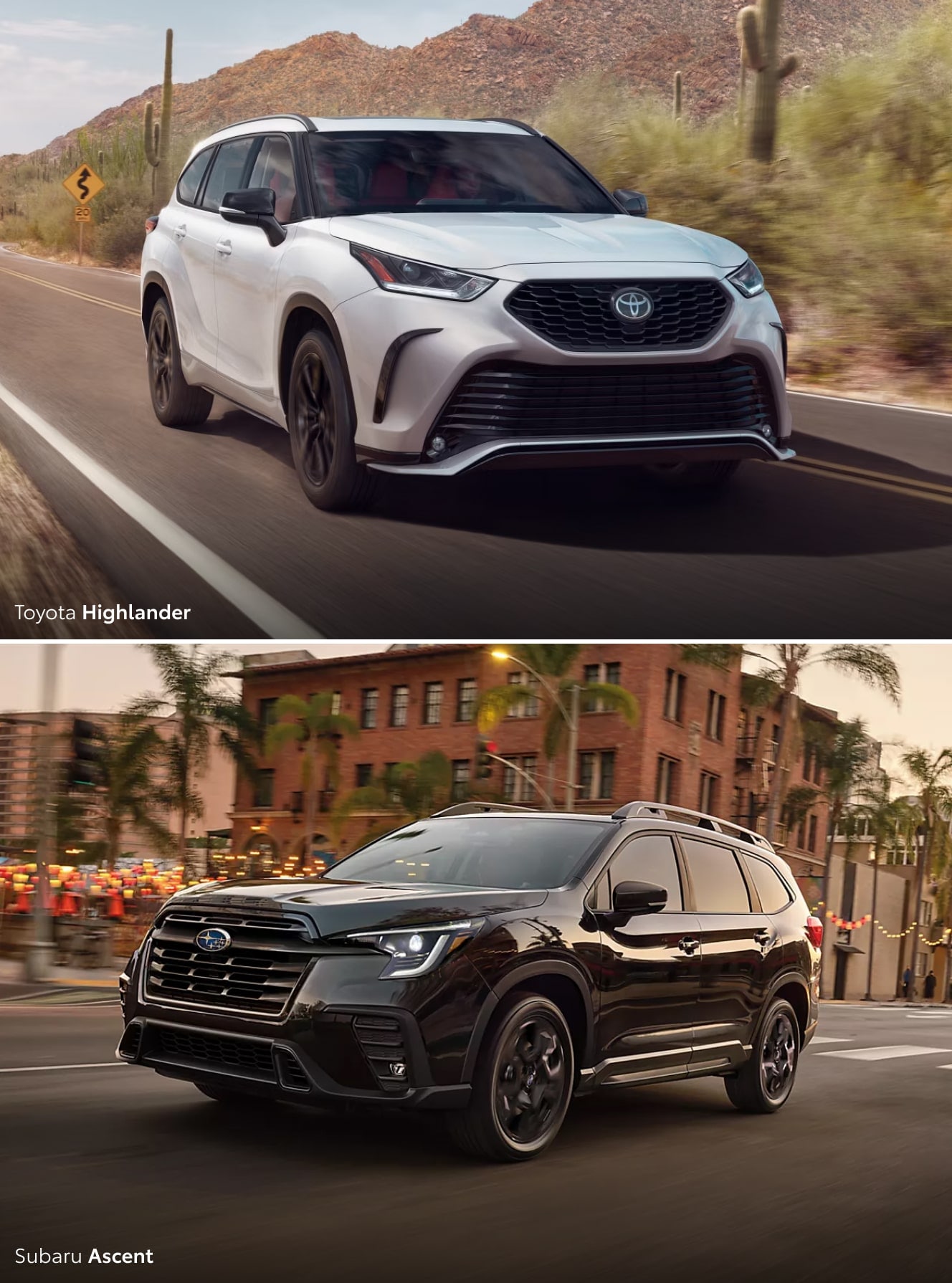 Subaru Ascent vs. Toyota Highlander Specs & Performance