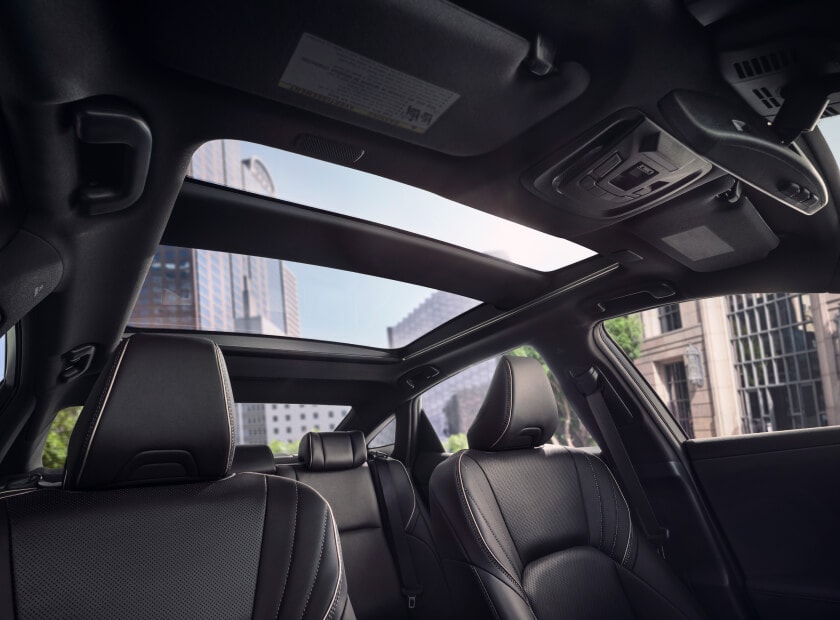 Interior shot of a 2024 Toyota Crown Platinum in Black