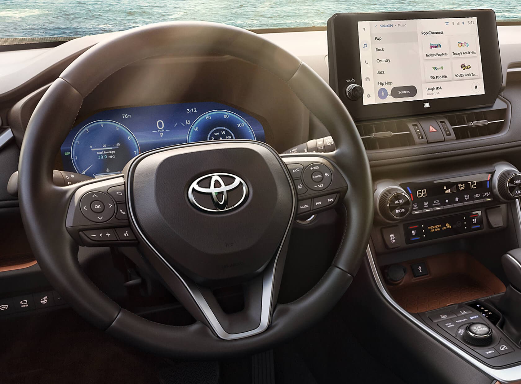 Toyota RAV4 Limited interior in Black SoftTex