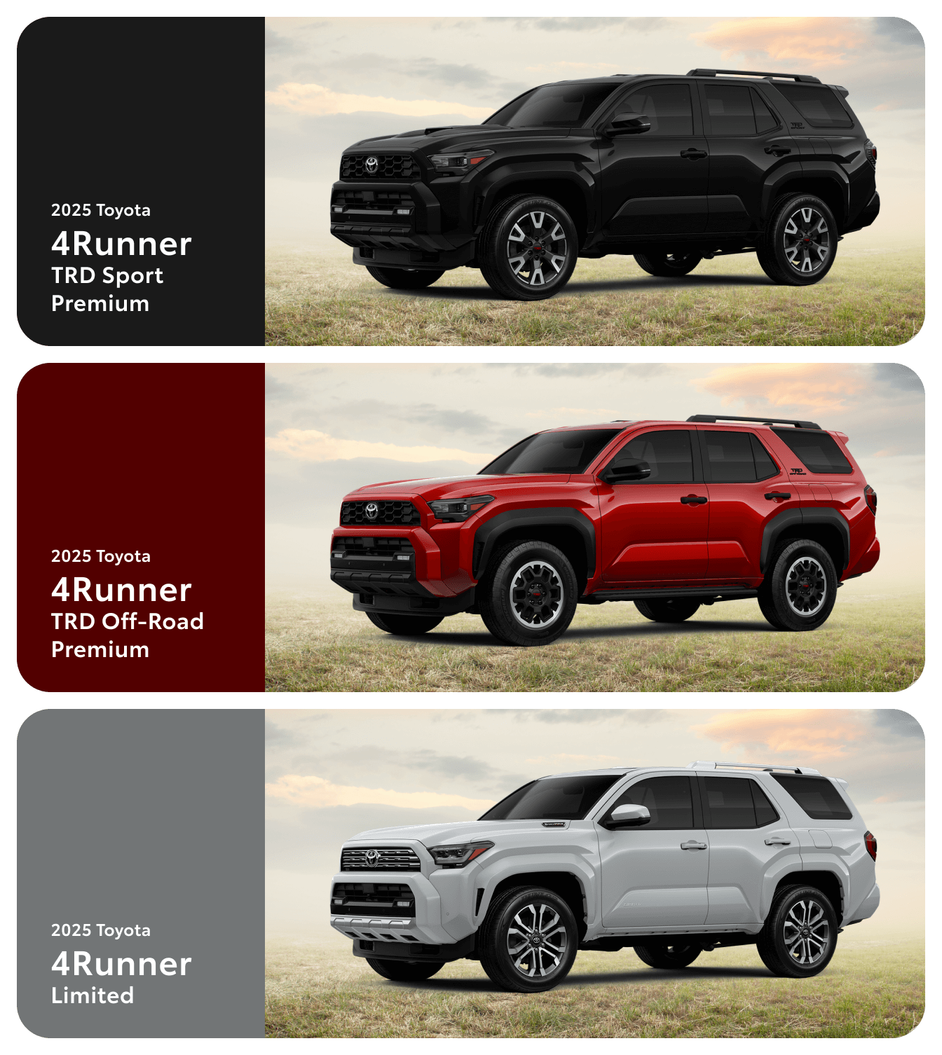 Toyota 4Runner TRD Sport Premium, Toyota 4Runner TRD Off-Road Premium & Toyota 4Runner Limited