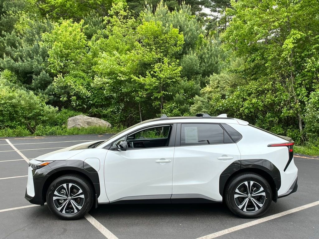 Used 2025 Toyota bZ4X XLE with VIN JTMABACA4SA093112 for sale in Hanover, MA