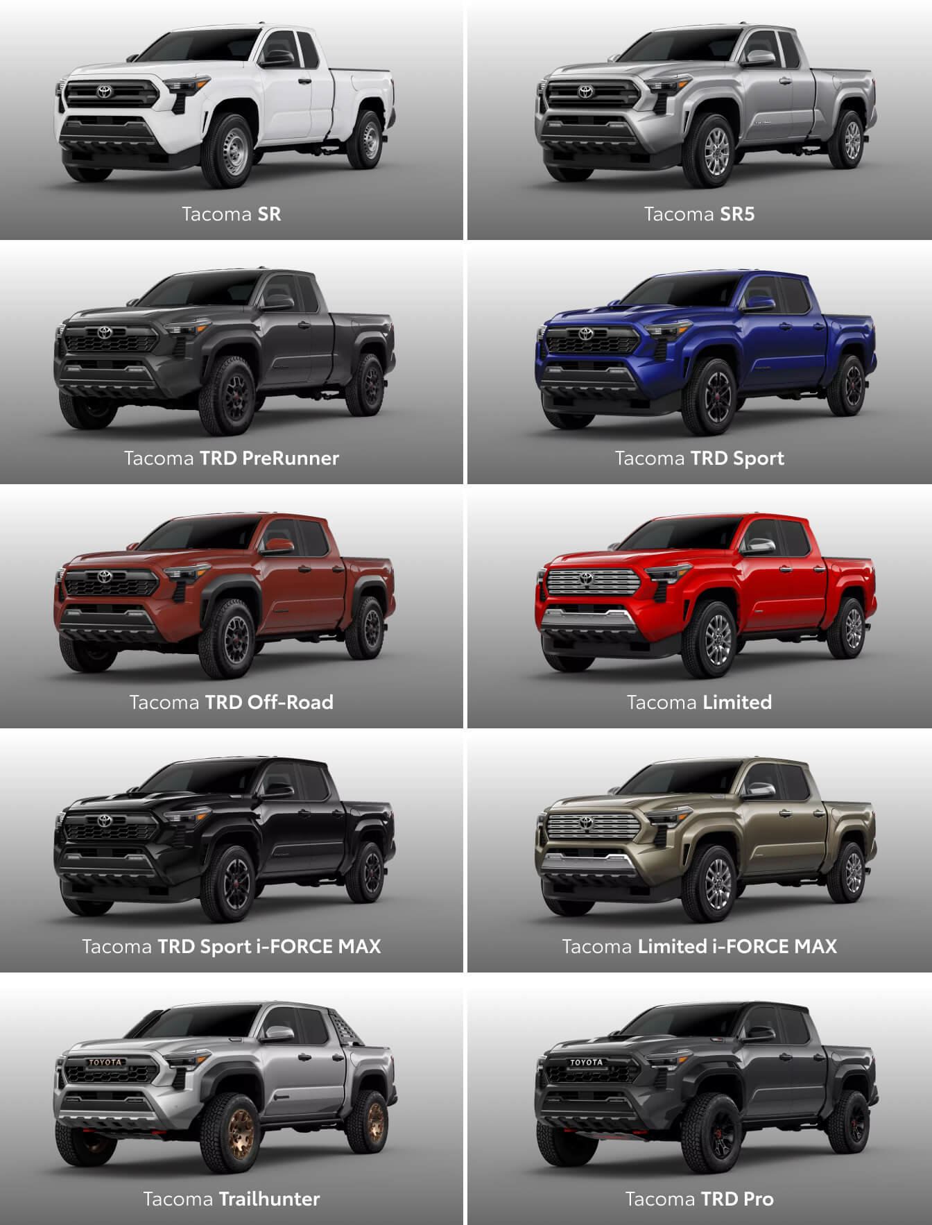 Toyota Tacoma vs. Chevy Colorado Trims
